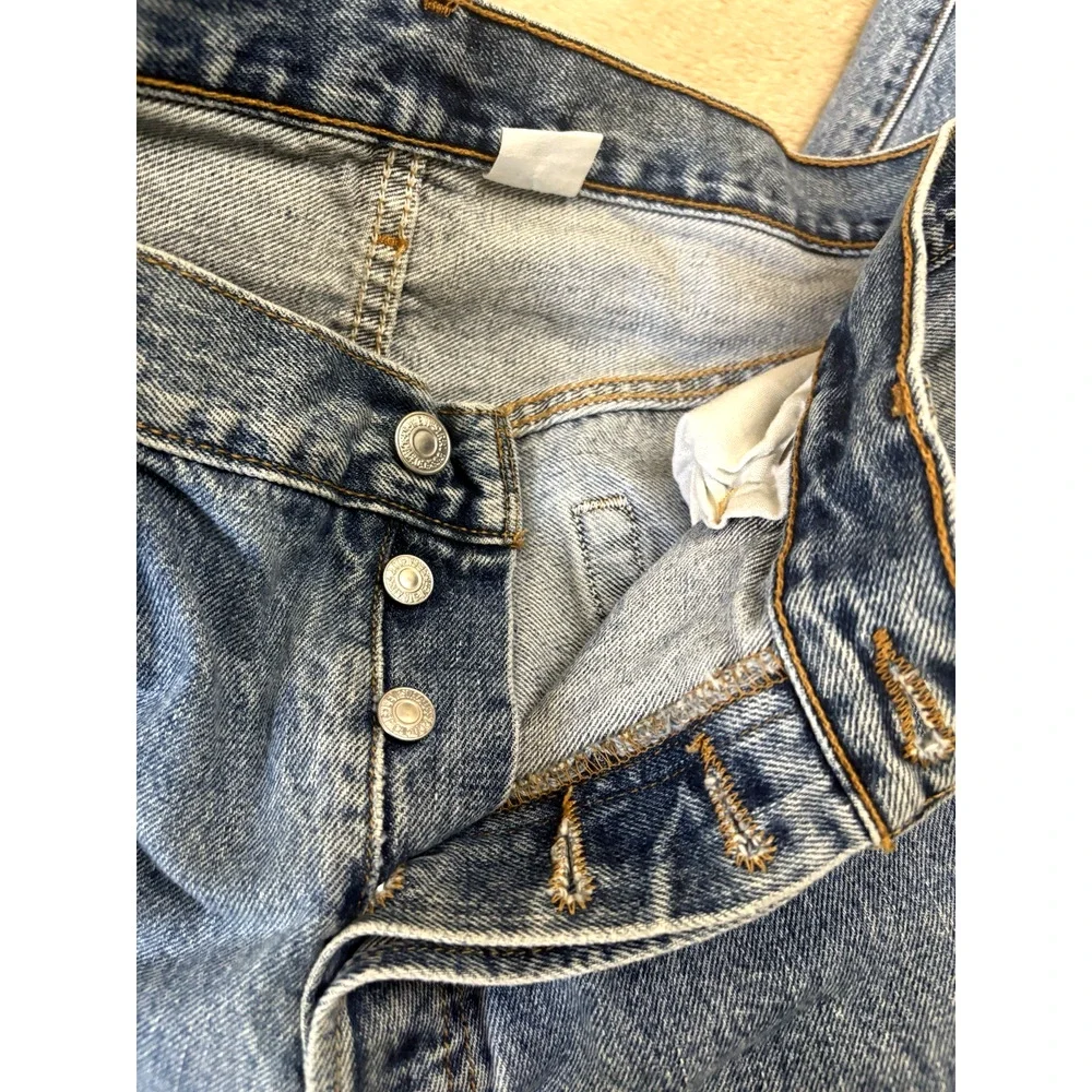 Levi 501 Jeans Mens Size 36x30 Blue Denim 100%Cotton Straight Button Fly Mexico